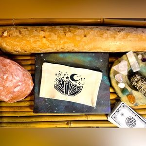 Small canvas makeup bag with zipper 🌙